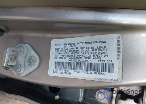 1998 Toyota Corolla Ce from USA, damaged, VIN 1NXBR12E9WZ005997